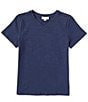 Color:Oceana - Image 1 - Big Boys 8-20 Short Sleeve Slub V-Neck T-Shirt