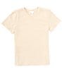 Color:Khaki - Image 1 - Big Boys 8-20 Short Sleeve Slub V-Neck T-Shirt
