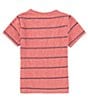 Color:Washed Red - Image 2 - Big Boys 8-20 Short Sleeve Striped Henley Shirt