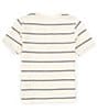 Color:Ivory - Image 2 - Big Boys 8-20 Short Sleeve Striped Henley Shirt