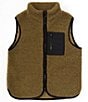 Color:Olive - Image 1 - Big Boys 8-20 Sleeveless Sherpa Vest