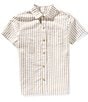 Scene&Heard Big Boys Stripe Seersucker Woven Top, Color:Khaki - Image 1