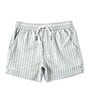 Color:Sage - Image 1 - Big Boys 8-20 Striped Seersucker Pull-On Shorts