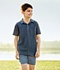 Scene&Heard Big Boys Washed Twill Shorts, Color:Dark Blue - Image 3