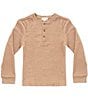 Scene&Heard Big Boys Long Sleeve Thermal Henley T-Shirt - Image 2