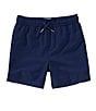 Class Club Little Boys Drawstring Elastic Waist Lined Synthetic Shorts, Color:Navy - Image 1