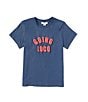 Color:Navy - Image 1 - Little Boys 2T-7 Going Loco Short Sleeve Screen T-Shirt