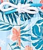 Scene&Heard Little Boys Hibiscus Print Swim Trunks, Color:Blue - Image 2
