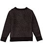 Color:Black - Image 2 - Little Boys 2T-7 Long Sleeve Marled Crew Neck Sweater