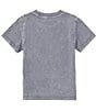 Color:Dark Blue - Image 2 - Little Boys 2T-7 Short Sleeve Distressed T-Shirt