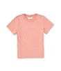 Color:Coral Haze - Image 1 - Little Boys 2T-7 Short Sleeve Distressed T-Shirt
