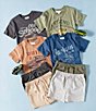 Scene&Heard Little Boys Short Sleeve Legend Car Graphic T-Shirt, Color:Tobacco - Image 3