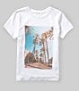 Color:White - Image 1 - Little Boys 2T-7 Short Sleeve Palm Screen T-Shirt