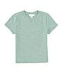 Color:Sage - Image 1 - Little Boys 2T-7 Short Sleeve Slub V-Neck T-Shirt