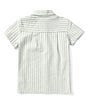 Color:Sage - Image 2 - Little Boys 2T-7 Short Sleeve Striped Seersucker Woven Button-Front Shirt
