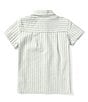 Scene&Heard Little Boys Short Sleeve Striped Seersucker Woven Button-Front Shirt, Color:Sage - Image 2