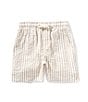 Scene&Heard Little Boys Stripe Seersucker Shorts, Color:Khaki - Image 1