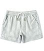 Color:Sage - Image 1 - Little Boys 2T-7 Striped Seersucker Pull-On Shorts
