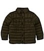 Color:Olive - Image 1 - Little Boys 2T-7 Long Sleeve Trucker Puffer Jacket
