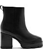 Schutz 240 Leather Platform Block Heel Lug Sole Booties - Image 2