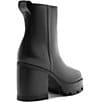 Schutz 240 Leather Platform Block Heel Lug Sole Booties - Image 3