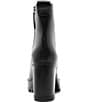 Schutz 240 Leather Platform Block Heel Lug Sole Booties - Image 4