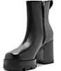 Schutz 240 Leather Platform Block Heel Lug Sole Booties - Image 6