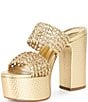 Schutz Aberdeen Metallic Slip On Platform Sandals - Image 4