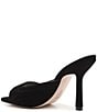 Color:Black - Image 3 - Addeline Leather Square Toe Dress Slides