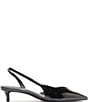 Schutz Alessia Low Patent Leather Pointed Toe Slingback Pumps - Image 2