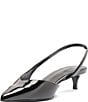 Schutz Alessia Low Patent Leather Pointed Toe Slingback Pumps - Image 6