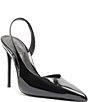 Schutz Alessia Patent Leather Pointed Toe Slingback Pumps - Image 1