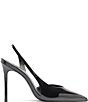 Schutz Alessia Patent Leather Pointed Toe Slingback Pumps - Image 2