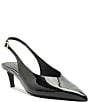 Schutz Alicia Patent Leather Slingback Pointed Toe Pumps - Image 1