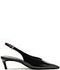 Schutz Alicia Patent Leather Slingback Pointed Toe Pumps - Image 2