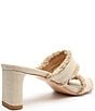 Color:Oyster - Image 3 - Amely Mid Block Frayed Edge Slide Sandals