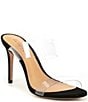 Color:Black/Transparent - Image 1 - Ariella Transparent Clear High Heel Dress Sandals