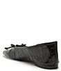 Color:Black - Image 5 - Arissa Croco Print Leather Ballet Bow Flats