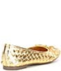 Color:Ouro Claro Orch - Image 2 - Arissa Woven Leather Slip On Flats