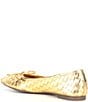 Color:Ouro Claro Orch - Image 3 - Arissa Woven Leather Slip On Flats