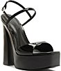 Schutz Arlene Patent Leather Block Heel Platform Dress Sandals - Image 1