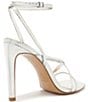 Color:Silver - Image 3 - Bari Patent Leather Strappy Dress Sandals