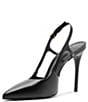 Schutz Boris Leather Slingback Pointed Toe Pumps - Image 6