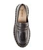Color:Black - Image 5 - Christie Studs Leather Lug Sole Loafers