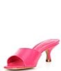 Color:Paradise Pink - Image 4 - Dethalia Leather Square Toe Slide Sandals