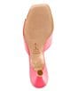 Color:Paradise Pink - Image 6 - Dethalia Leather Square Toe Slide Sandals