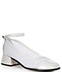 Color:White - Image 1 - Dorothy Patent Mesh Ankle Strap Mary Jane Pumps