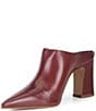 Schutz Eleanor Leather Pointed Toe Block Heel Mules - Image 4