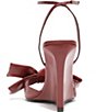 Schutz Elodie Wedge Bow Leather Ankle Strap Dress Sandals - Image 4