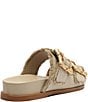 Color:Oyster - Image 3 - Enola Sporty Casual Bamboo Buckle Slides